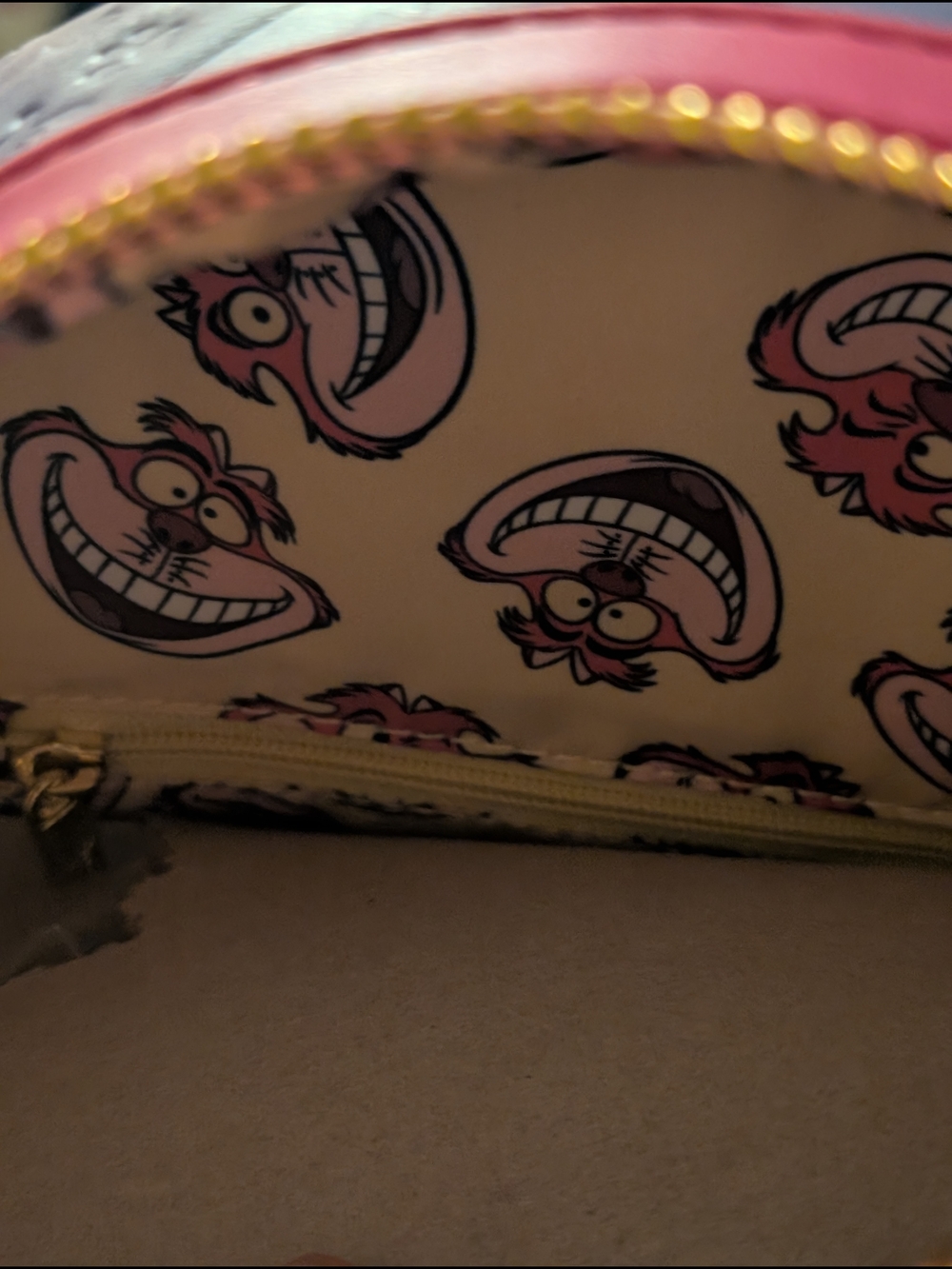 Loungefly Pink & Purple Cheshire Cat Plush Mini Backpack - Picture 5 of 6